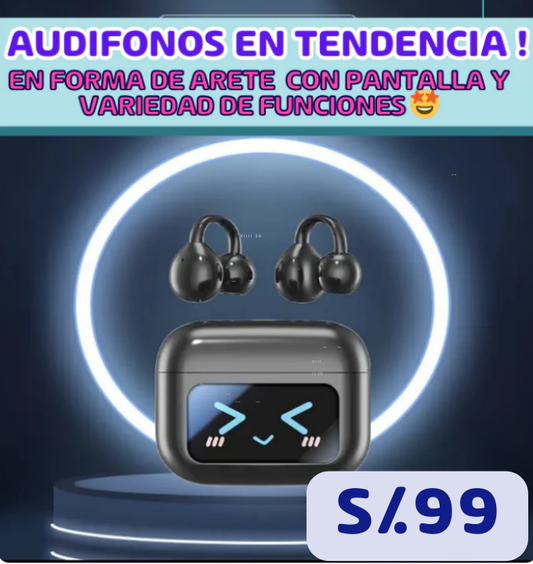 AUDIFONO TIPO ARETE CON PANTALLA TACTIL